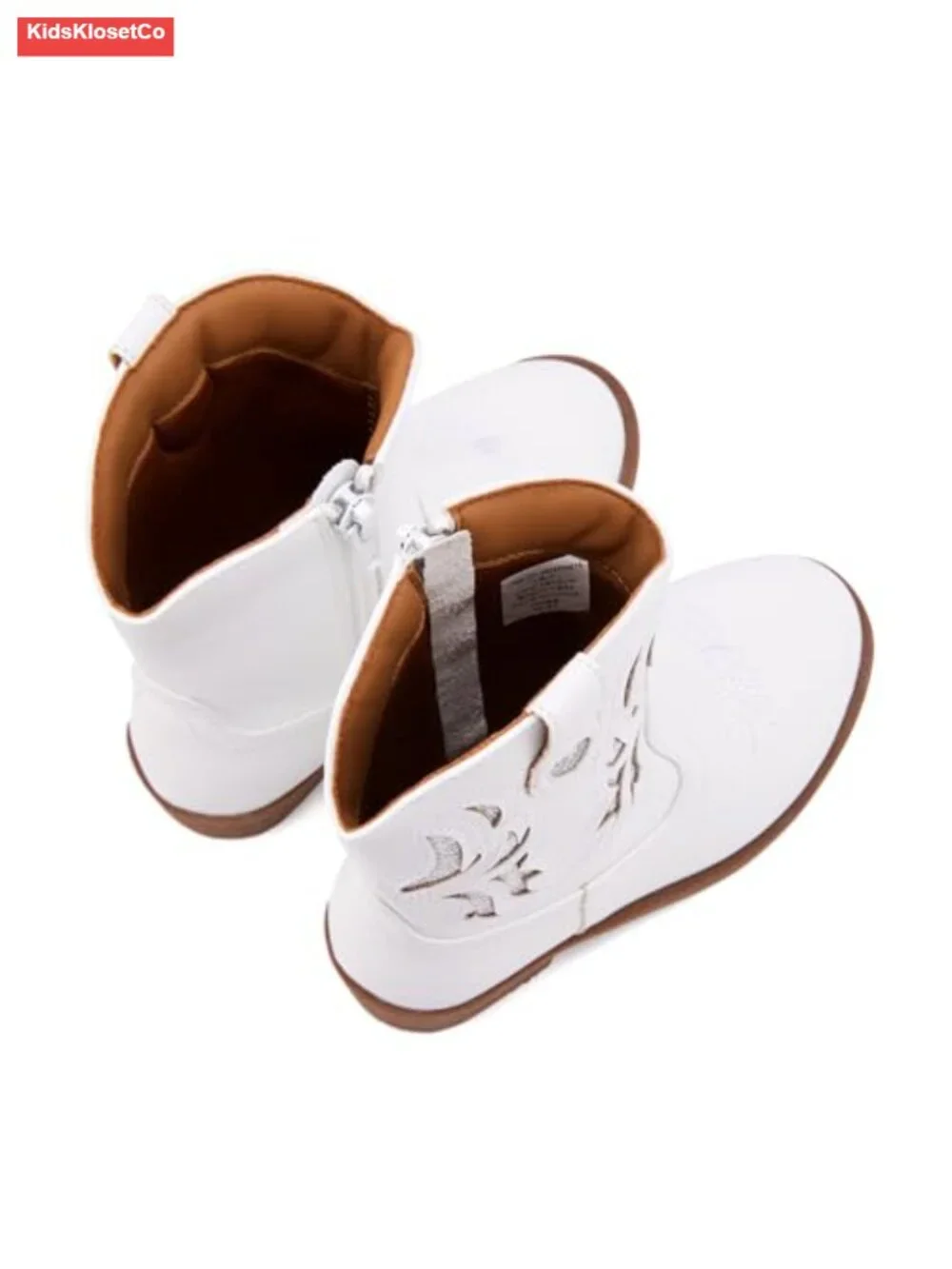 Toddler Girls Cowboy Boots Pointed Toe Western Mid Calf Side Zipper Riding Shoes